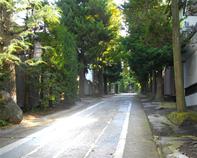 お寺への路