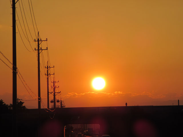 夕日