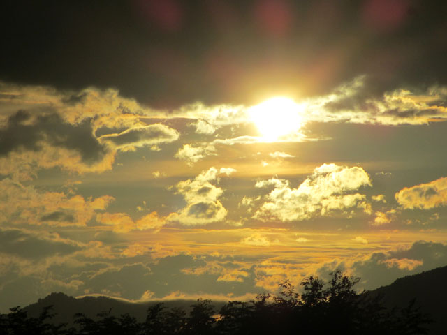 夕日